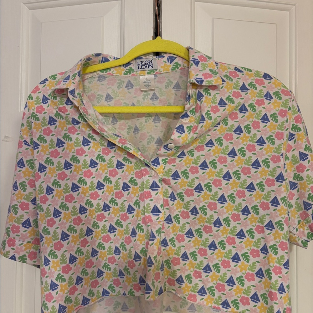 Cropped Floral Shirt - Multicolor